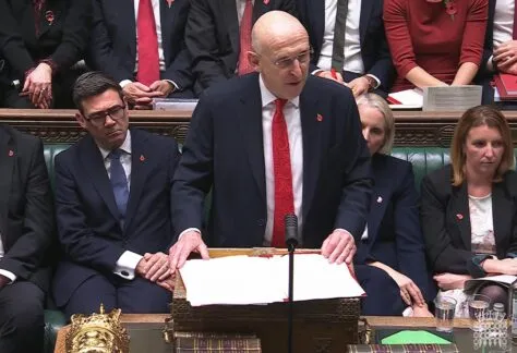Chancellor John Healey delivers Budget 2026 - pic: Parliament TV